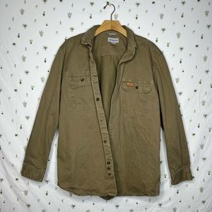 Carharrt Tan Button up size M